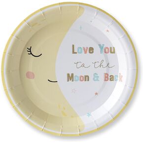 Kate Aspen Twinkle Twinkle 7 in. Premium Decorative Paper Plates | Party Supplies (350 GSM weight -Set of 16) - Perfect for Baby Showers and Birthdays