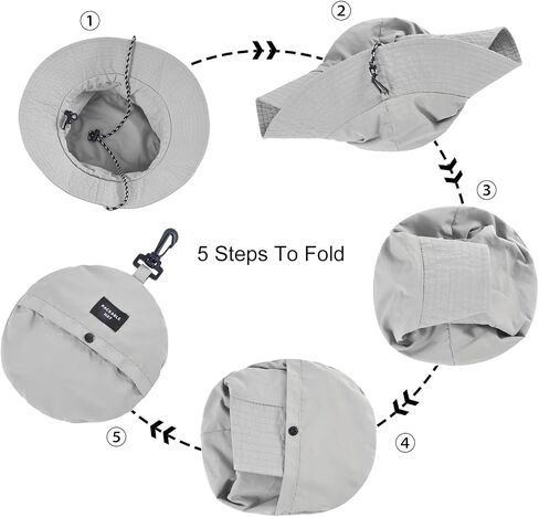 FEICUI Men Women Outdoor Bucket Hat Quick Dry Packable Boonie Hat UV Protection Sun Hat in Saudi Arabia