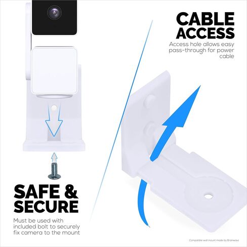 Drill Free Wall Mount for Wyze Pan V3 Camera, Easy to Install, No Mess, Strong VHB Holder with Screw in Option in Saudi Arabia