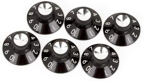 Fender Pure Vintage Skirted Amp Knobs, Black (Pack of 6) in Saudi Arabia
