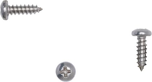 رقم 4 × 3/8 بوصة برغي خشب فيليبس برأس من الفولاذ المقاوم للصدأ، (100 قطعة)، 18-8 (304) براغي معدنية من الصفائح الفولاذ المقاوم للصدأ، نوع A، لمسة نهائية سادة بواسطة قطارة بولت in Kuwait