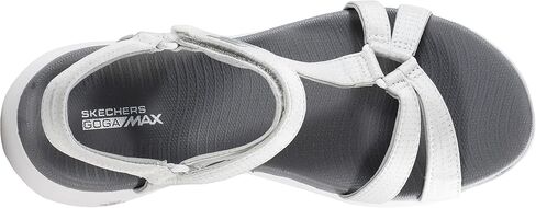 Skechers Women's On-The-Go 600-Brilliancy Sport Sandal, White/Grey, 6 M US in Saudi Arabia