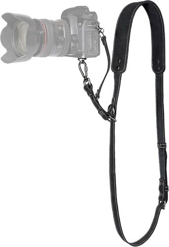 Padwa Lifestyle Dark Brown Single Camera Harness Strap for One Camera - Professional Single Full Grain Leather Cowhide Camera Harness,Quick Release Gear DSLR Camera Straps for Photographers in Kuwait