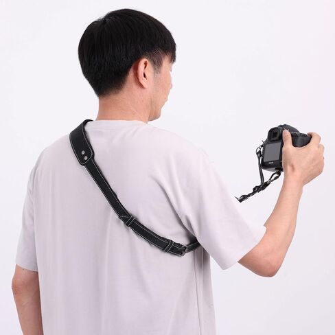 Padwa Lifestyle Dark Brown Single Camera Harness Strap for One Camera - Professional Single Full Grain Leather Cowhide Camera Harness,Quick Release Gear DSLR Camera Straps for Photographers in Kuwait