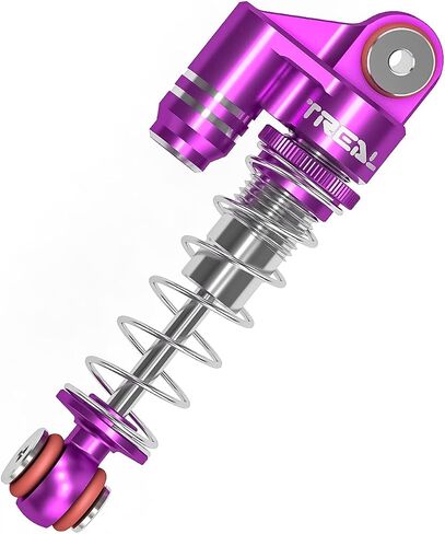 صدمات ألومنيوم Treal SCX24 ملولبة (4P) 32 مم للشاحنة المحورية SCX24 Deadbolt Betty C10 Gladiator Bronco 1/24 (أرجواني) in Saudi Arabia