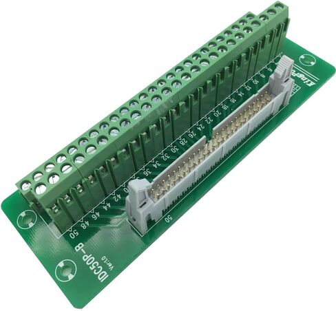 Sysly IDC50 2x25 Pins ذكر رأس لوحة القطع موصل كتلة المحطة مع أقدام تركيب السكك الحديدية DIN البسيطة in Kuwait