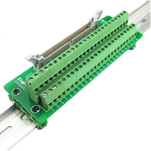 Sysly IDC50 2x25 Pins ذكر رأس لوحة القطع موصل كتلة المحطة مع أقدام تركيب السكك الحديدية DIN البسيطة in Kuwait