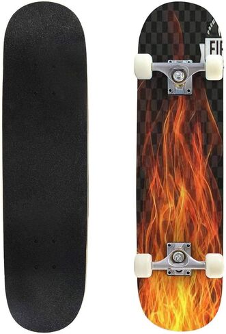 الكلاسيكية مقعرة لوح التزلج ناقلات النار لهب الإطار الحدود Longboard سطح السفينة القيقب الرياضة المتطرفة وفي الهواء الطلق خدعة ركلة مزدوجة للمبتدئين والمحترفين in Kuwait