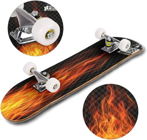 الكلاسيكية مقعرة لوح التزلج ناقلات النار لهب الإطار الحدود Longboard سطح السفينة القيقب الرياضة المتطرفة وفي الهواء الطلق خدعة ركلة مزدوجة للمبتدئين والمحترفين in Kuwait