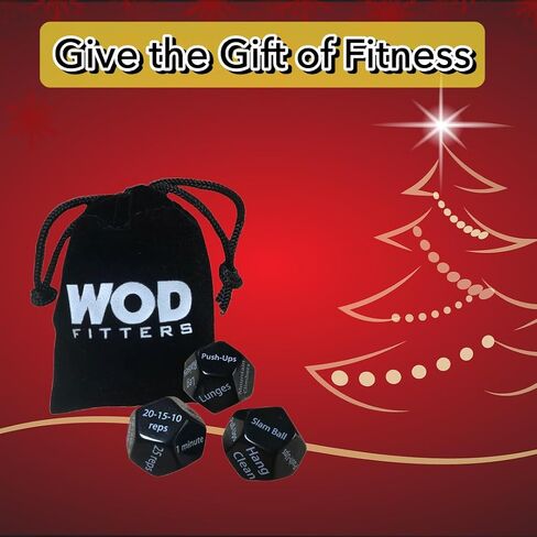 WODFitters Workout Dice Set of 3 Durable Fitness Dice Provides Unlimited Combination of Constantly Varied Exercises for Fun Home or Gym Workouts. Great Stocking Stuffer Gift for Men Women in Saudi Arabia