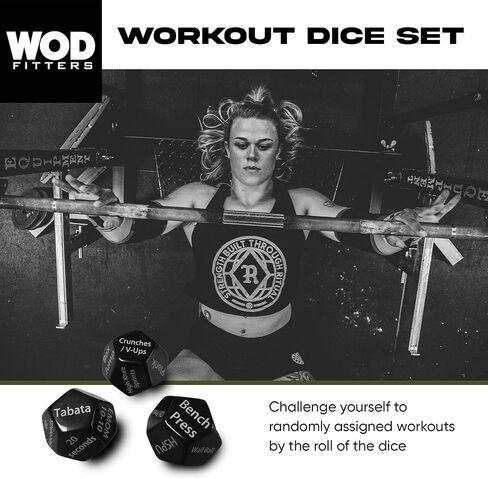 WODFitters Workout Dice Set of 3 Durable Fitness Dice Provides Unlimited Combination of Constantly Varied Exercises for Fun Home or Gym Workouts. Great Stocking Stuffer Gift for Men Women in Saudi Arabia
