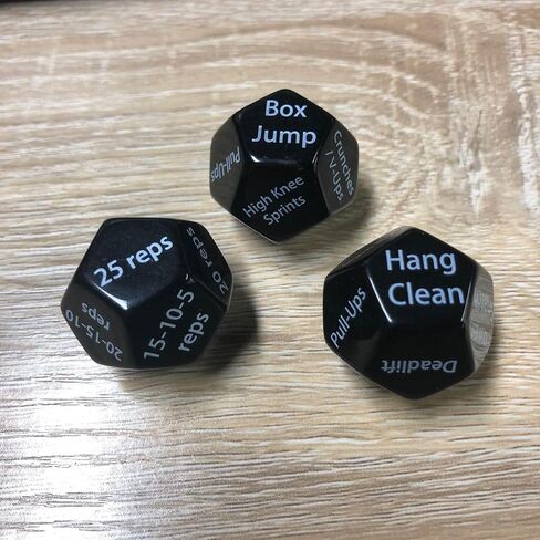 WODFitters Workout Dice Set of 3 Durable Fitness Dice Provides Unlimited Combination of Constantly Varied Exercises for Fun Home or Gym Workouts. Great Stocking Stuffer Gift for Men Women in Saudi Arabia
