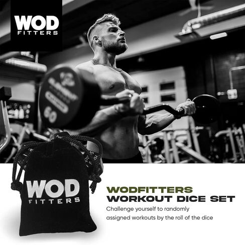 WODFitters Workout Dice Set of 3 Durable Fitness Dice Provides Unlimited Combination of Constantly Varied Exercises for Fun Home or Gym Workouts. Great Stocking Stuffer Gift for Men Women in Saudi Arabia