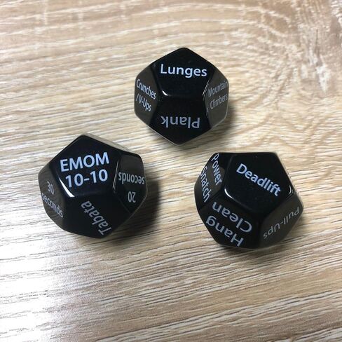 WODFitters Workout Dice Set of 3 Durable Fitness Dice Provides Unlimited Combination of Constantly Varied Exercises for Fun Home or Gym Workouts. Great Stocking Stuffer Gift for Men Women in Saudi Arabia