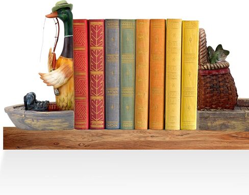 مساند كتب بطة الصيد، حاملات كتب مزخرفة للمنزل والمكتب، هدية للصيادين ومحبي الطبيعة، 11.25 × 6.5 بوصة in Saudi Arabia