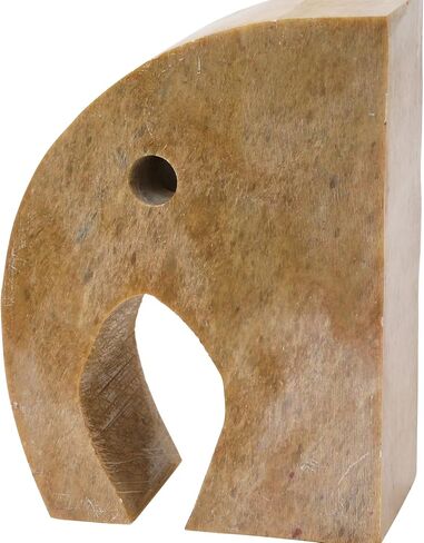 Creative Co-Op Soapstone Elephant, Brown, Set of 2 Bookends, 4" L x 2" W x 5" H in Saudi Arabia