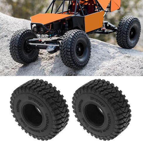 4 قطع من إطارات الزاحف المحاكاة من ECSiNG متوافقة مع مركبات الزاحف TRX4M SCX24 AX24 لمركبات RC 58 × 24 مم من البلاستيك المطاطي in Kuwait