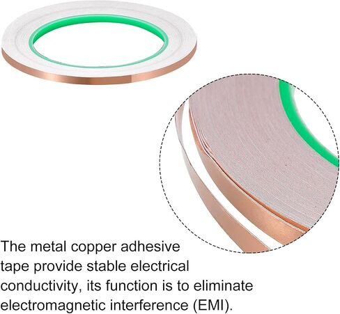 PATIKIL 3 Pcs Copper Foil Tape 0.12 Inch x 82 Feet 0.05mm Thick Double Sided Conductive Adhesive EMI Shielding for Electronics, Circuits, Grounding in Saudi Arabia