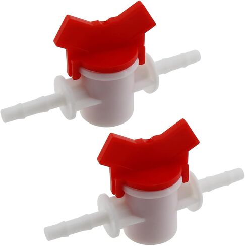 Barbed Ball Valve E-outstanding 2PCS 1/4-Inch ID in-Line Ball Valves Shut-Off Switch Hose Barb Connectors for Drip Irrigation and Aquariums White Drip Irrigation Barbed Ball Valve in Saudi Arabia