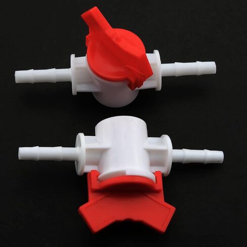 Barbed Ball Valve E-outstanding 2PCS 1/4-Inch ID in-Line Ball Valves Shut-Off Switch Hose Barb Connectors for Drip Irrigation and Aquariums White Drip Irrigation Barbed Ball Valve in Saudi Arabia