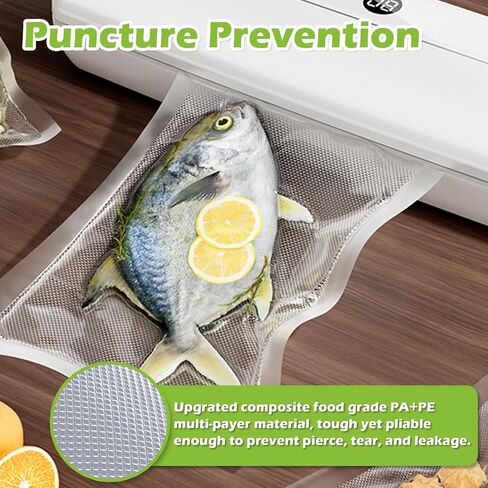 Vacuum Sealer Bags for Food, 6" x 10" Freezer Storage Bags BPA Free Great for Vac Storage or Sous Vide, Heavy-Duty Pre-Cut Bag Work with Any Types Vacuum Sealer -100 Bags in Saudi Arabia