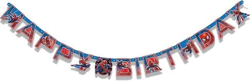 Unique Spider-Man Birthday Jointed Banner - 6.4 Ft, 1 Pc in Saudi Arabia