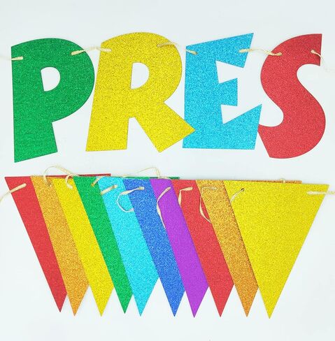 JOZON لافتة تخرج ملونة لامعة لمرحلة ما قبل المدرسة وراية راية للأطفال 2024 التخرج في مرحلة ما قبل المدرسة تهنئة التخرج لافتة إكليل 2024 ديكورات حفلات التخرج لمرحلة ما قبل المدرسة للعباءة الداخلية والخارجية in Kuwait