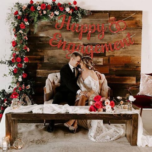 BEISHIDA Gold Just Married Banner - NO DIY, Glitter Wedding Party Banner,Just Married Signs, Bachelorette/Bridal Garland,Engagement Party Decor Supplies, Wedding Reception Party Decorations. in Kuwait