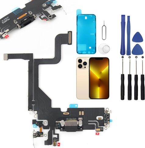 Dock Connector Replacement for iPhone 13 Pro USB Charging Port Flex Cable Microphone Replacement for iPhone 13 Pro with Tools in Saudi Arabia