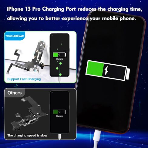 Dock Connector Replacement for iPhone 13 Pro USB Charging Port Flex Cable Microphone Replacement for iPhone 13 Pro with Tools in Saudi Arabia