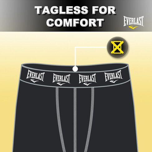 ملابس داخلية بوكسر رجالي من Everlast مصنوعة من القطن قابلة للتنفس للرجال - 6 قطع - ملابس داخلية رجالية قطنية قابلة للتمدد (متوسط، أزرق/رمادي/أحمر) in Saudi Arabia