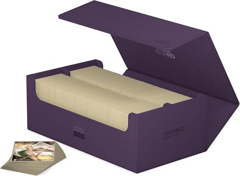 Ultimate Guard Arkhive 800+، حافظة سطح السفينة لـ 800 بطاقة TCG مزدوجة الأكمام، أرجواني، متوافق مع الصخور، إغلاق مغناطيسي وبطانة داخلية من الألياف الدقيقة... in Kuwait