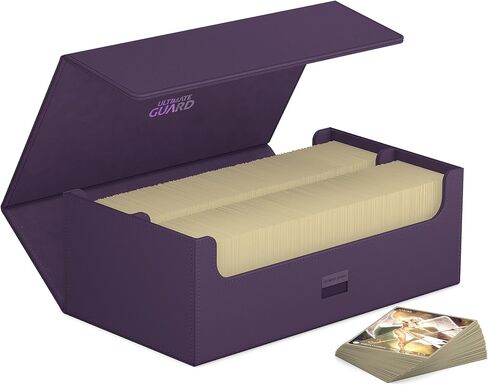 Ultimate Guard Arkhive 800+، حافظة سطح السفينة لـ 800 بطاقة TCG مزدوجة الأكمام، أرجواني، متوافق مع الصخور، إغلاق مغناطيسي وبطانة داخلية من الألياف الدقيقة... in Kuwait