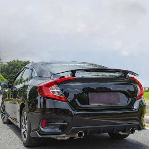 جناح خلفي عالمي GT سبويلر مقاس 52.3 بوصة مناسب لنمط JDM للسباق من بلاستيك ABS لصندوق السيارة مقاوم للأشعة فوق البنفسجية، أسود لامع in Kuwait