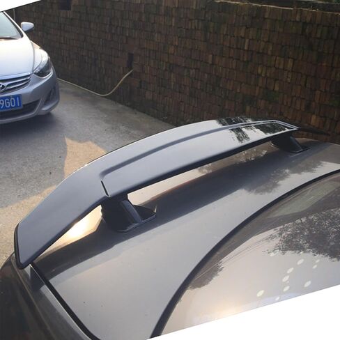 جناح خلفي عالمي GT سبويلر مقاس 52.3 بوصة مناسب لنمط JDM للسباق من بلاستيك ABS لصندوق السيارة مقاوم للأشعة فوق البنفسجية، أسود لامع in Kuwait