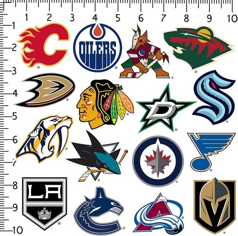 مجموعة متنوعة من ملصقات الفينيل الفاخرة الكبيرة 50 قطعة من NHL Western Conference Hockey - كمبيوتر محمول، زجاجة مياه، سجل القصاصات، الكمبيوتر اللوحي، لوح التزلج، داخلي/خارجي - مجموعة من 50 قطعة in Saudi Arabia