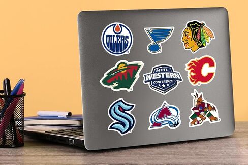 مجموعة متنوعة من ملصقات الفينيل الفاخرة الكبيرة 50 قطعة من NHL Western Conference Hockey - كمبيوتر محمول، زجاجة مياه، سجل القصاصات، الكمبيوتر اللوحي، لوح التزلج، داخلي/خارجي - مجموعة من 50 قطعة in Saudi Arabia