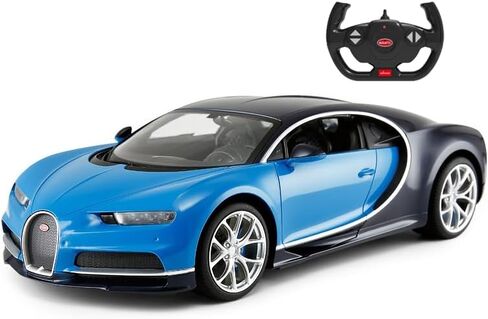 سيارة PowerTRC بجهاز تحكم عن بعد، سيارات Bugatti Chiron RC بمقياس 1:14 نموذج سيارة رياضية مرخصة رسميًا تعمل بالبطارية مع مصابيح أمامية، أفكار هدايا عيد ميلاد للبالغين والأولاد من عمر 6 سنوات فما فوق، أزرق in Saudi Arabia
