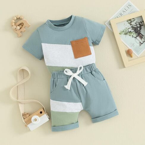 طفل رضيع فتاة ملابس الصيف تي شيرت أعلى السراويل الرضع حديثي الولادة الزي in Kuwait