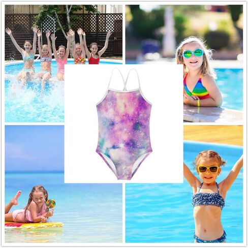 KiuLoam Cute Frogs and Crowns Girls One-Piece Swimsuit Quick Dry Beach Swim Bathing Suit for 3-8 Years Little Girls in Saudi Arabia
