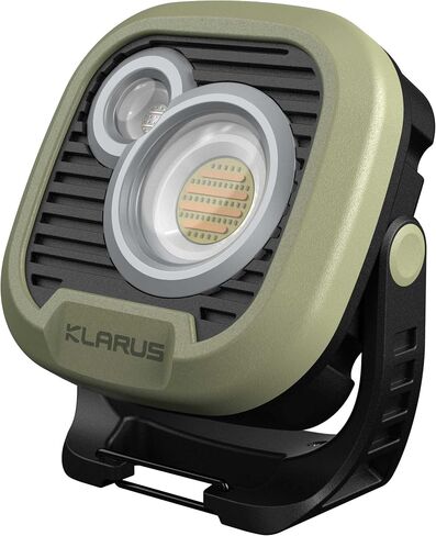 مصابيح وفوانيس للتخييم klarus WL3، ضوء عمل قابل لإعادة الشحن بقدرة عالية 13500 مللي أمبير في الساعة، فانوس تخييم 1500 لومين مع 6 أوضاع إضاءة، قاعدة مغناطيسية، وظيفة خطاف، مثالية للتخييم، ورشة عمل، إلخ (أخضر) in Saudi Arabia