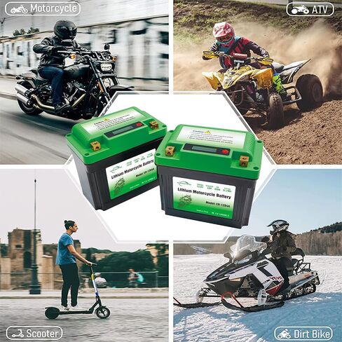 Enershare Lithium Motorcycle Battery,110cca Lightweight 12.8V 4AH Powersport Battery with Screen, for Motorcycle,ATV,UTV,PWC,Scooter,Jet Ski,Quad, 4 Wheeler,Lawn Mower,Tractor,Scooter in Kuwait