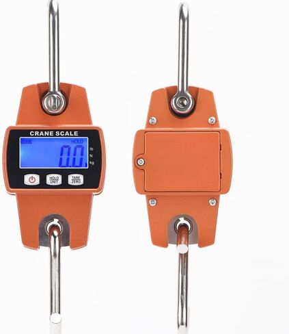 مقياس الرافعة الرقمي 300 كجم/660 رطل، ميزان صيد إلكتروني صغير محمول باليد، الصيد، وزن أمتعة السفر، وزن المزرعة، هدية الأب، مقياس الرافعة الصناعية (برتقالي ساطع) in Kuwait
