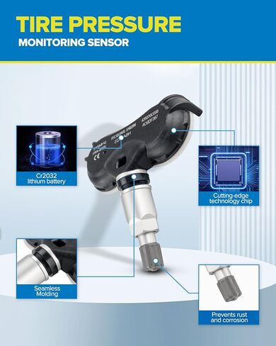 مستشعر نظام مراقبة ضغط الإطارات المبرمج (TPMS) من PHILTOP متوافق مع تندرا إلنترا ريو سيكويا كوبيه، استبدال # 529333X200، 529333X200U in Kuwait