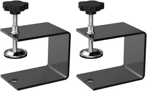 قطعتان من المشبك C، مشابك تثبيت أمامية لدرج الخزانة، أدوات تركيب الخزانة شديدة التحمل، أداة خزانة الرقصة العالمية، مشابك النجارة للدرج الأمامي لسهولة وسريعة (أسود) in Kuwait