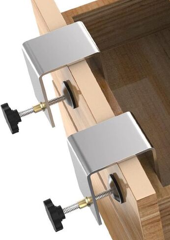 قطعتان من المشبك C، مشابك تثبيت أمامية لدرج الخزانة، أدوات تركيب الخزانة شديدة التحمل، أداة خزانة الرقصة العالمية، مشابك النجارة للدرج الأمامي لسهولة وسريعة (أسود) in Kuwait