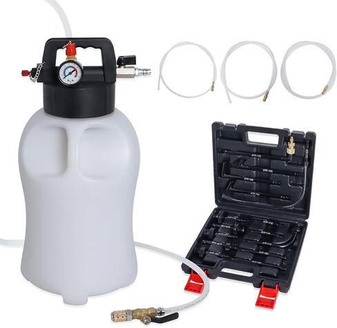 Piwerod 8L Transmission Fluid Pump with 15pieces AFT Filler Adapters, Large Capacity Oil and Liquid Extractor, Automatic Transmission Fluid Pump Tool Set in Kuwait