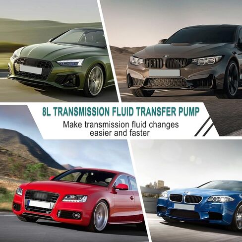 Piwerod 8L Transmission Fluid Pump with 15pieces AFT Filler Adapters, Large Capacity Oil and Liquid Extractor, Automatic Transmission Fluid Pump Tool Set in Kuwait