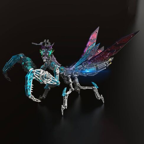 Metalkitor 3D Metal Puzzles for Adults, Giant Mantis Model Kit - Steampunk DIY Ornament - Assembly Jigsaw Crafts Brain Teaser - Perfect Room Decor and Gift Choice(1200+PCS, Purple) in Saudi Arabia
