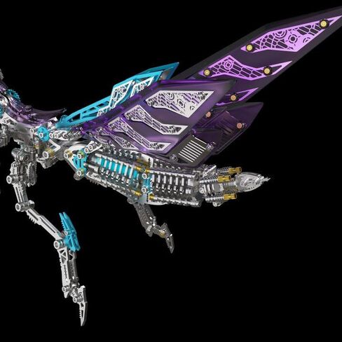 Metalkitor 3D Metal Puzzles for Adults, Giant Mantis Model Kit - Steampunk DIY Ornament - Assembly Jigsaw Crafts Brain Teaser - Perfect Room Decor and Gift Choice(1200+PCS, Purple) in Saudi Arabia